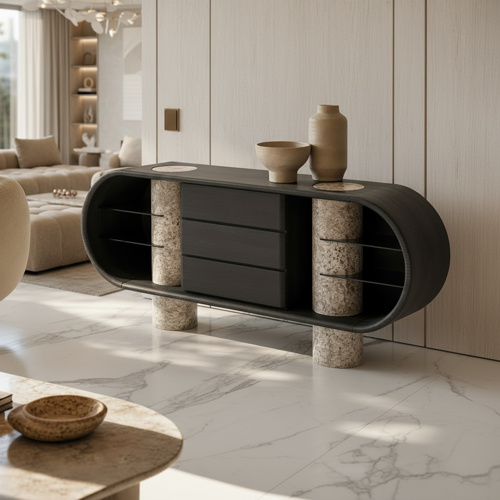 Grosvenor Marble & Wood Sideboard