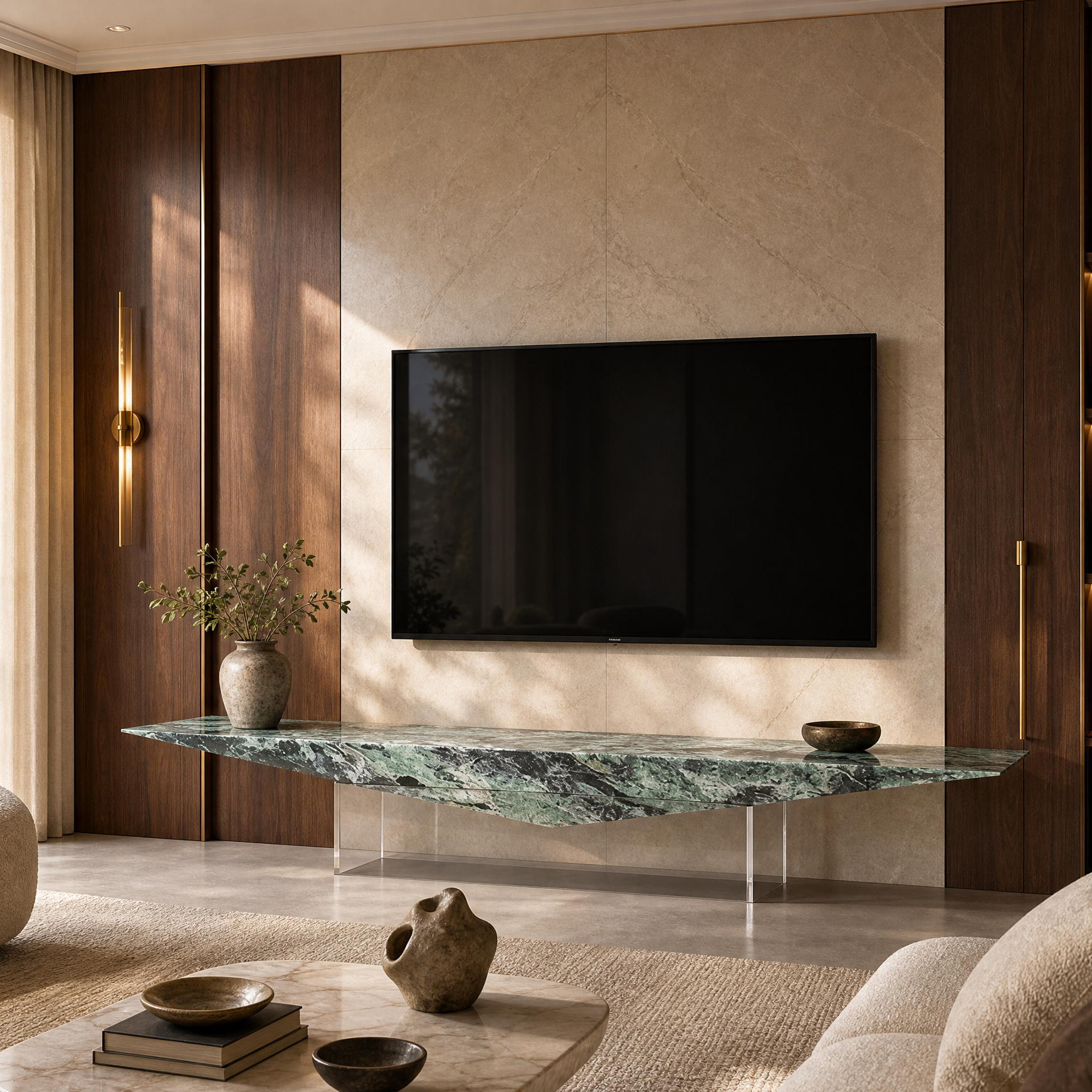 Marston Green Marble TV Unit
