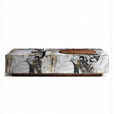 Mowbray Marble & Wood Coffee Table