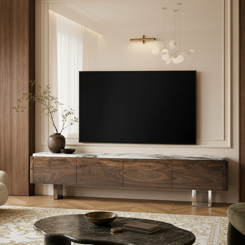 Onslow Marble & Wood TV Unit