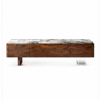 Onslow Marble & Wood TV Unit