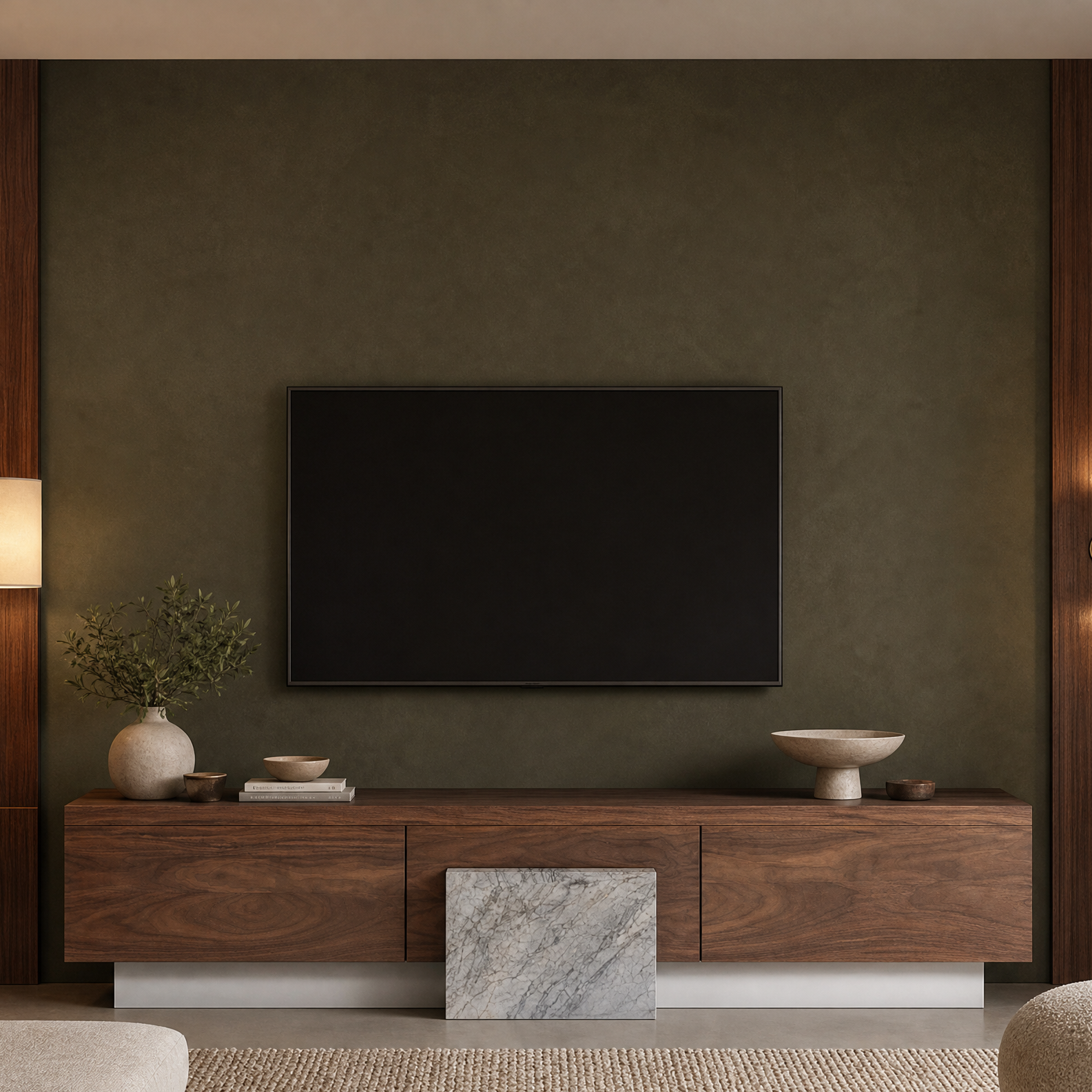 Canning Marble & Wood TV Unit