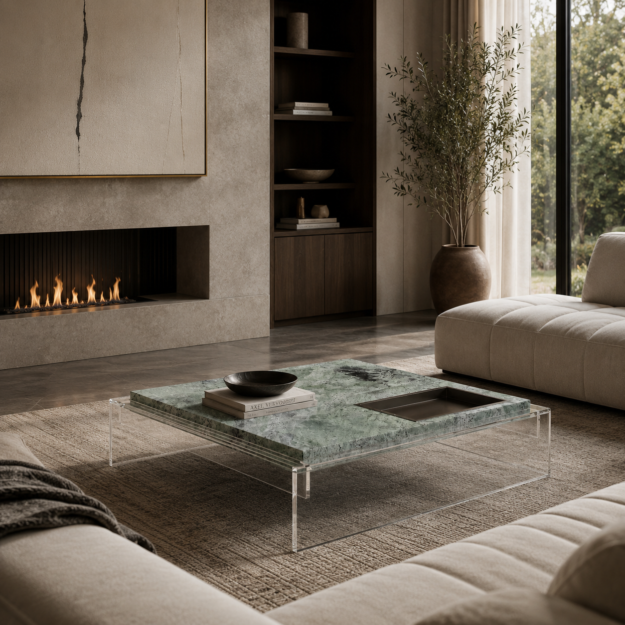 Berkeley Green Marble Coffee Table