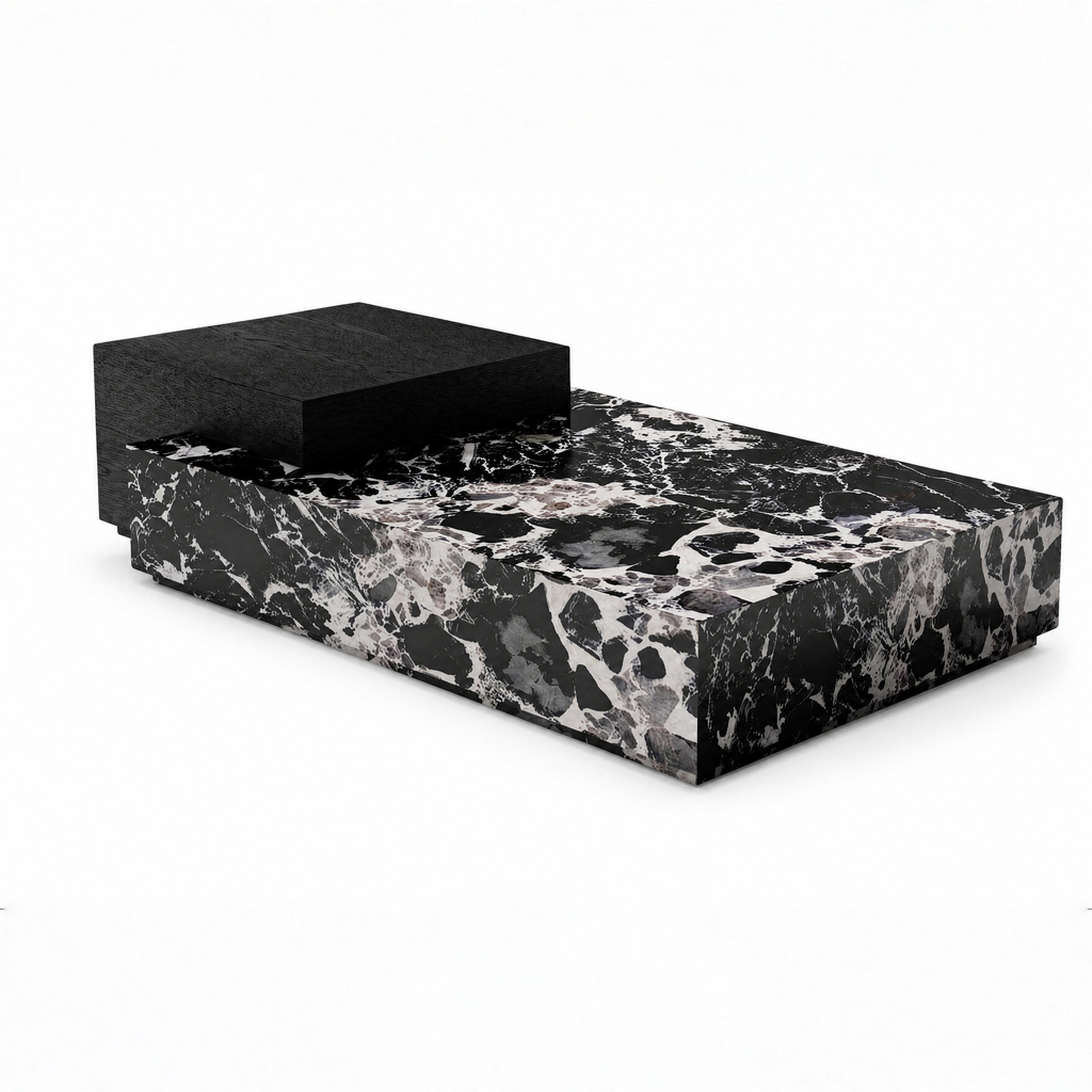 Audley Marble & Wood Coffee Table