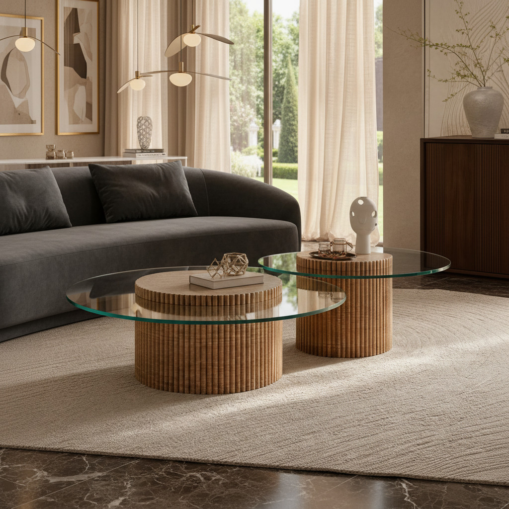 Fairfax Marble Nesting Coffee Table