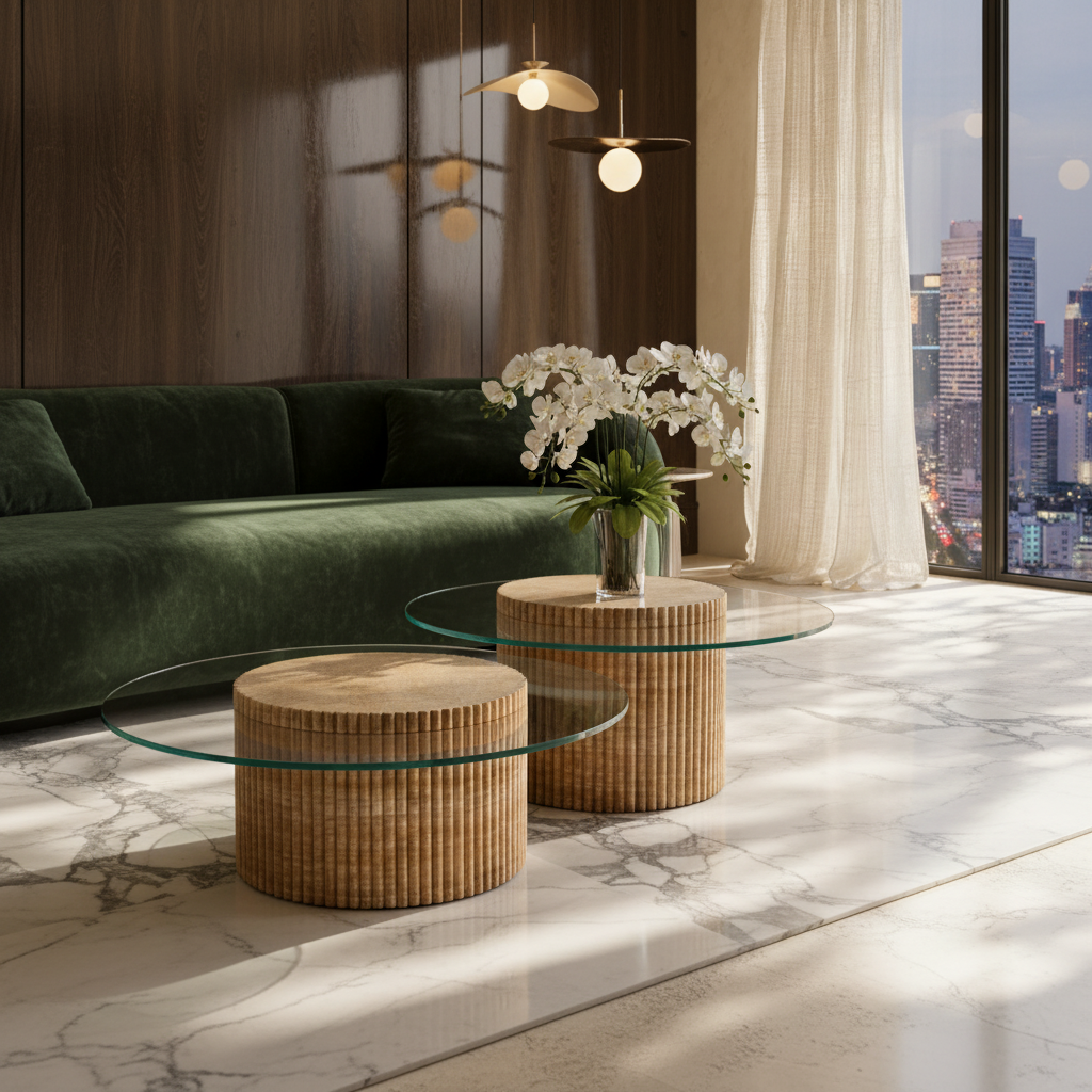 Fairfax Marble Nesting Coffee Table
