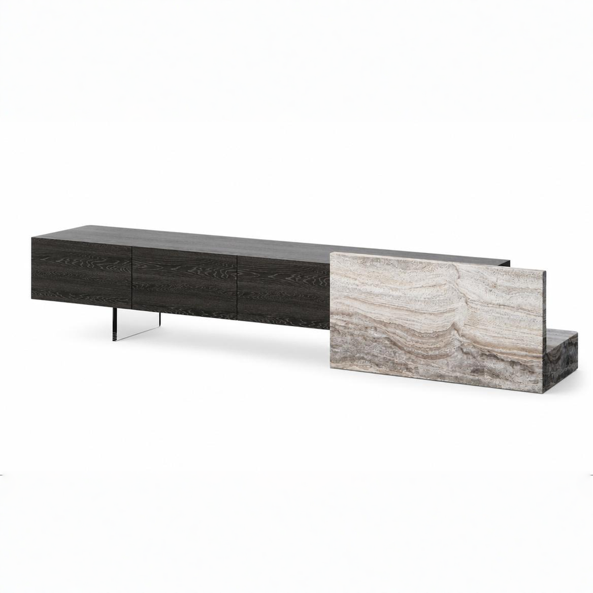 Grafton Marble & Wood TV Unit