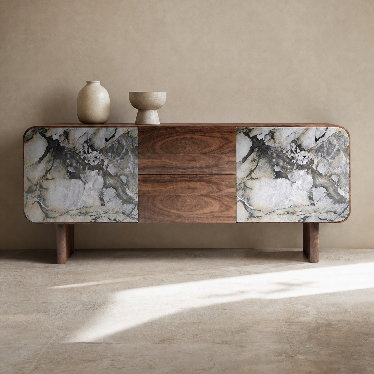 Cadogan Marble & Wood Sideboard
