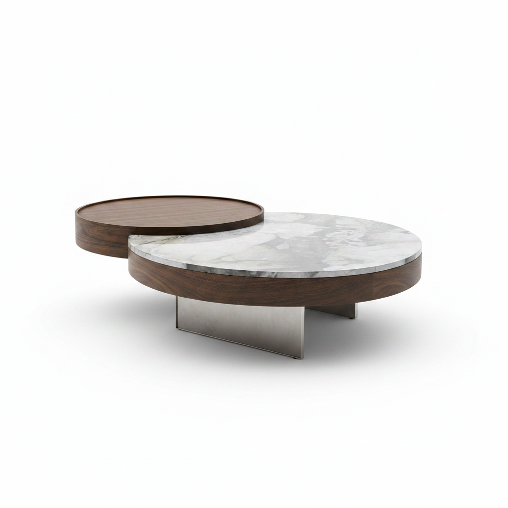 Ormond Marble & Wood Coffee Table
