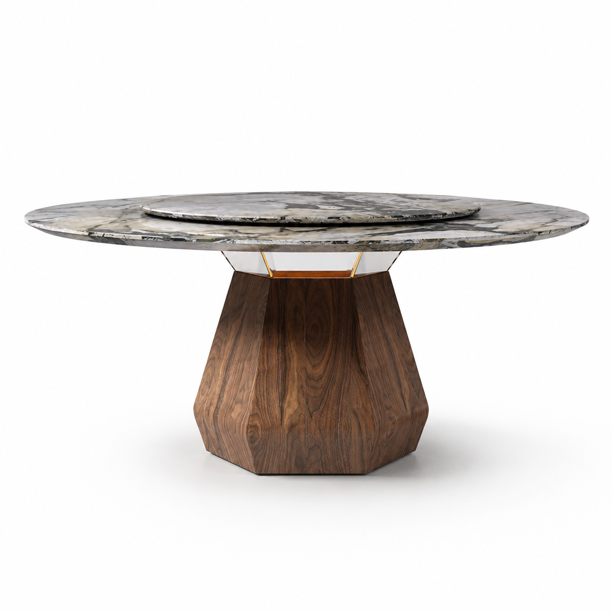 Darnley Marble & Wood Dining Table