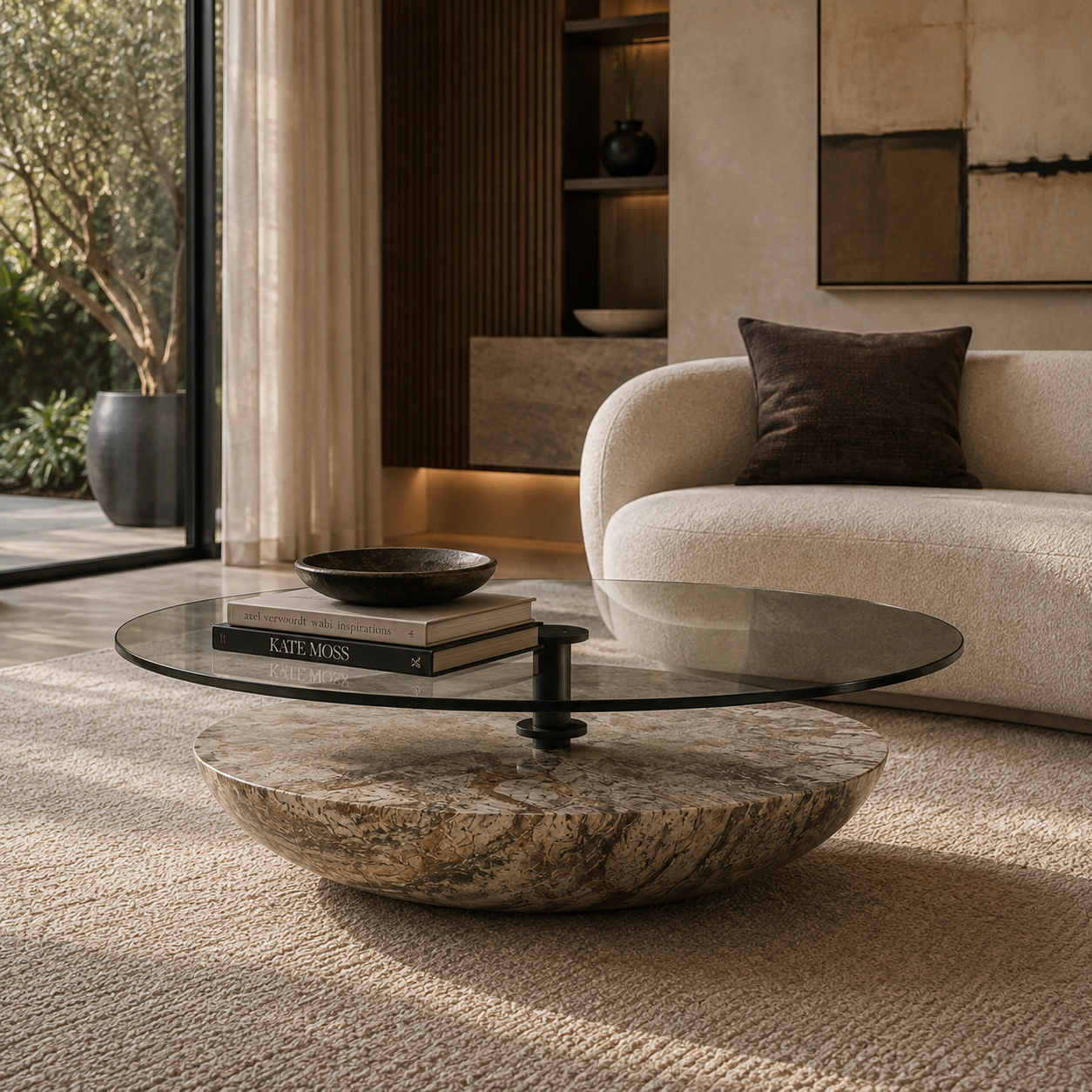 Devereux Sculptural Marble Coffee Table