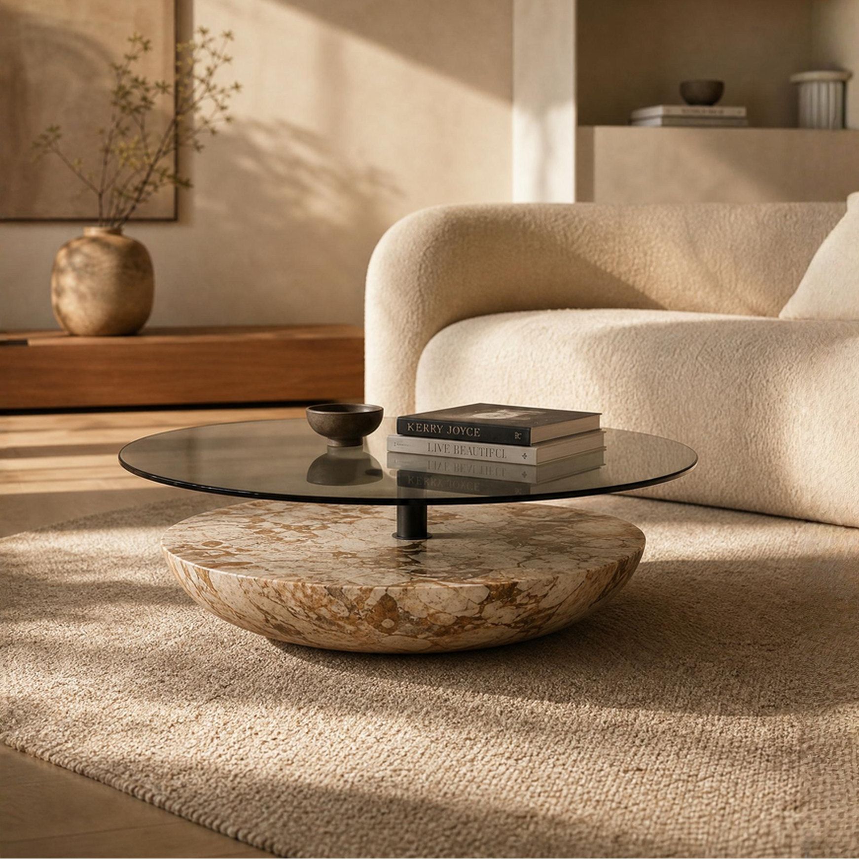 Devereux Sculptural Marble Coffee Table