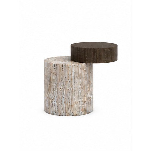 Montagu Marble & Wood Side Table
