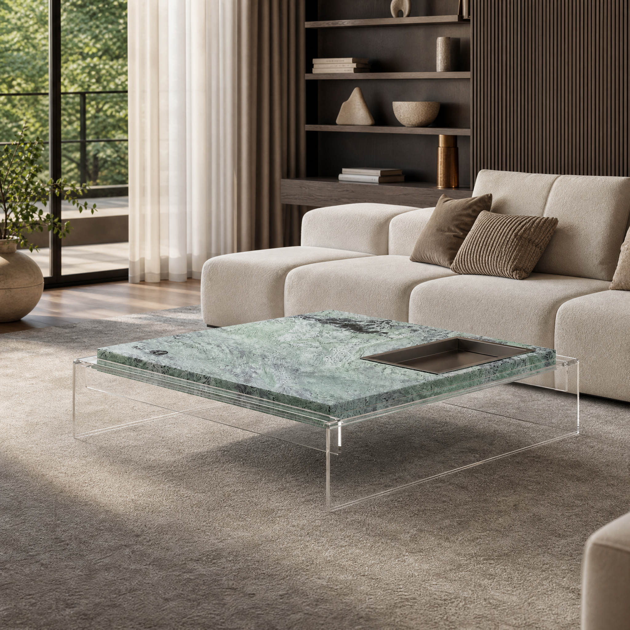 Berkeley Green Marble Coffee Table