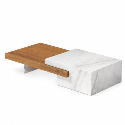 Stafford Marble & Wood Coffee Table