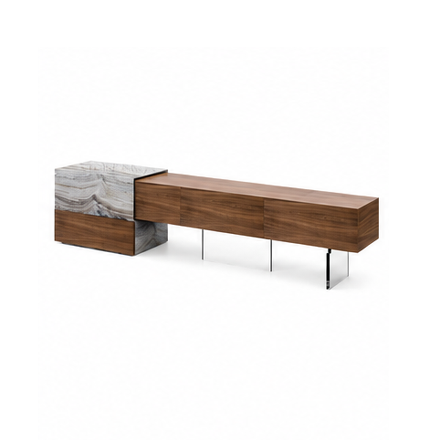 Lansdowne Marble & Wood TV Unit