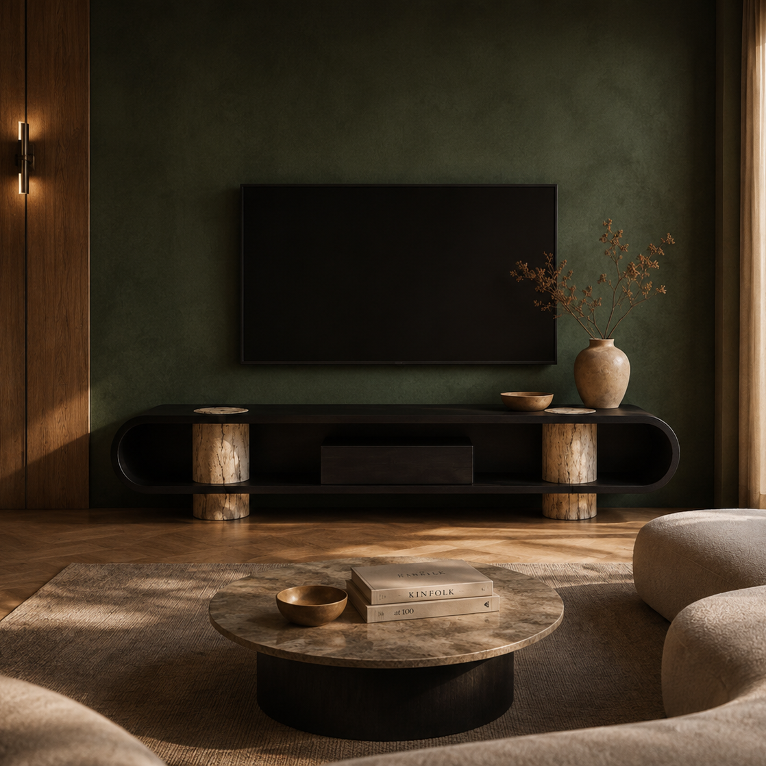 Grosvenor Marble & Wood TV Unit