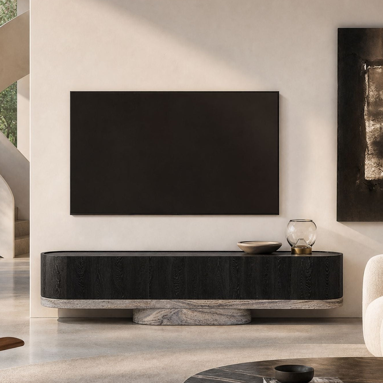 Curzon Marble & Wood TV Unit