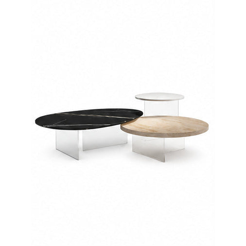Chesterfield Marble & Wood Coffee Table
