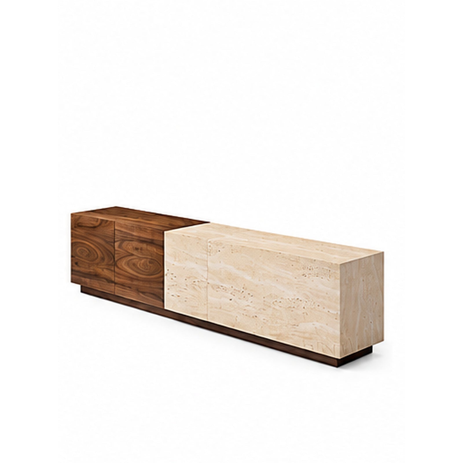 Chesterfield Marble & Wood TV Unit