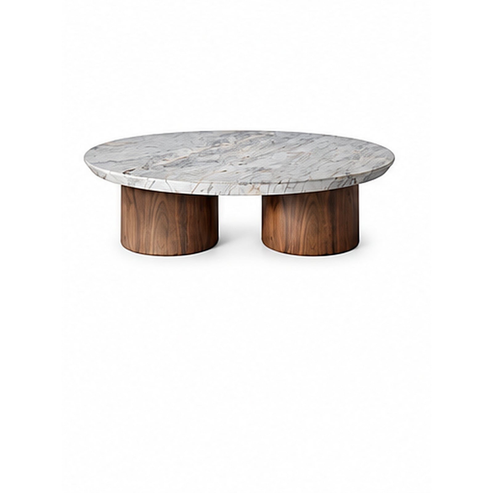 Balfour Round Marble & Wood Coffee Table