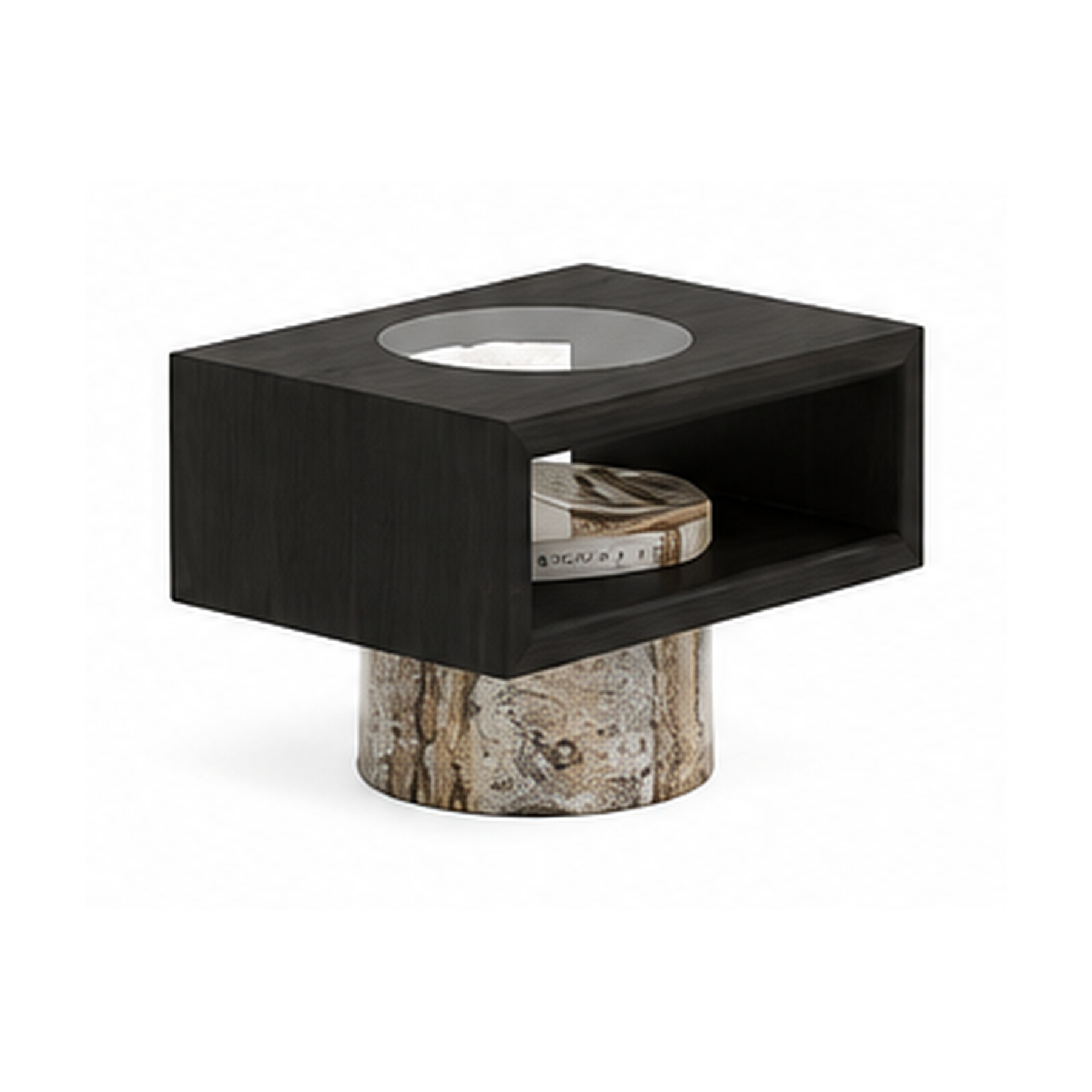 Grosvenor Marble & Wood Bedside Table