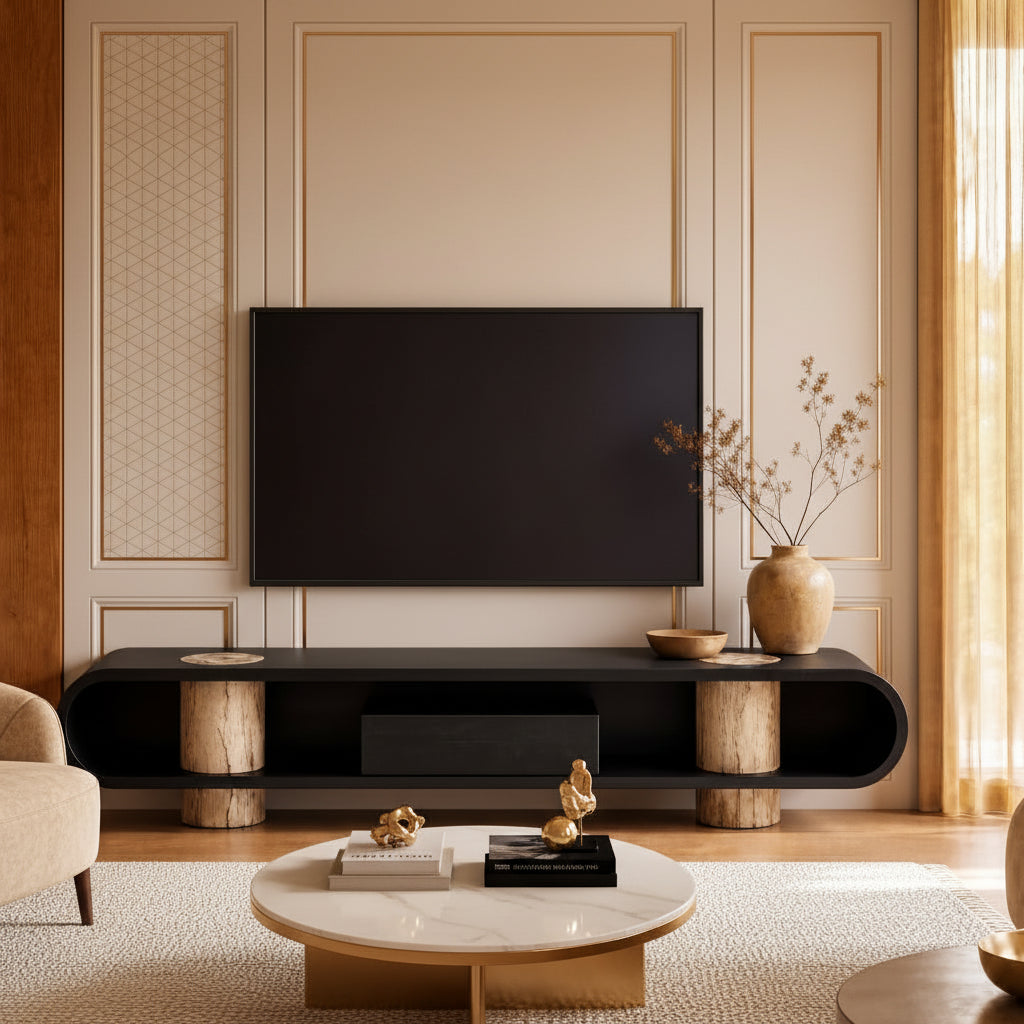 Grosvenor Marble & Wood TV Unit