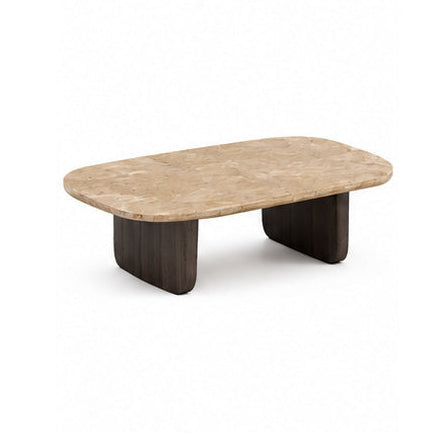 Lennox Marble & Wood Coffee Table