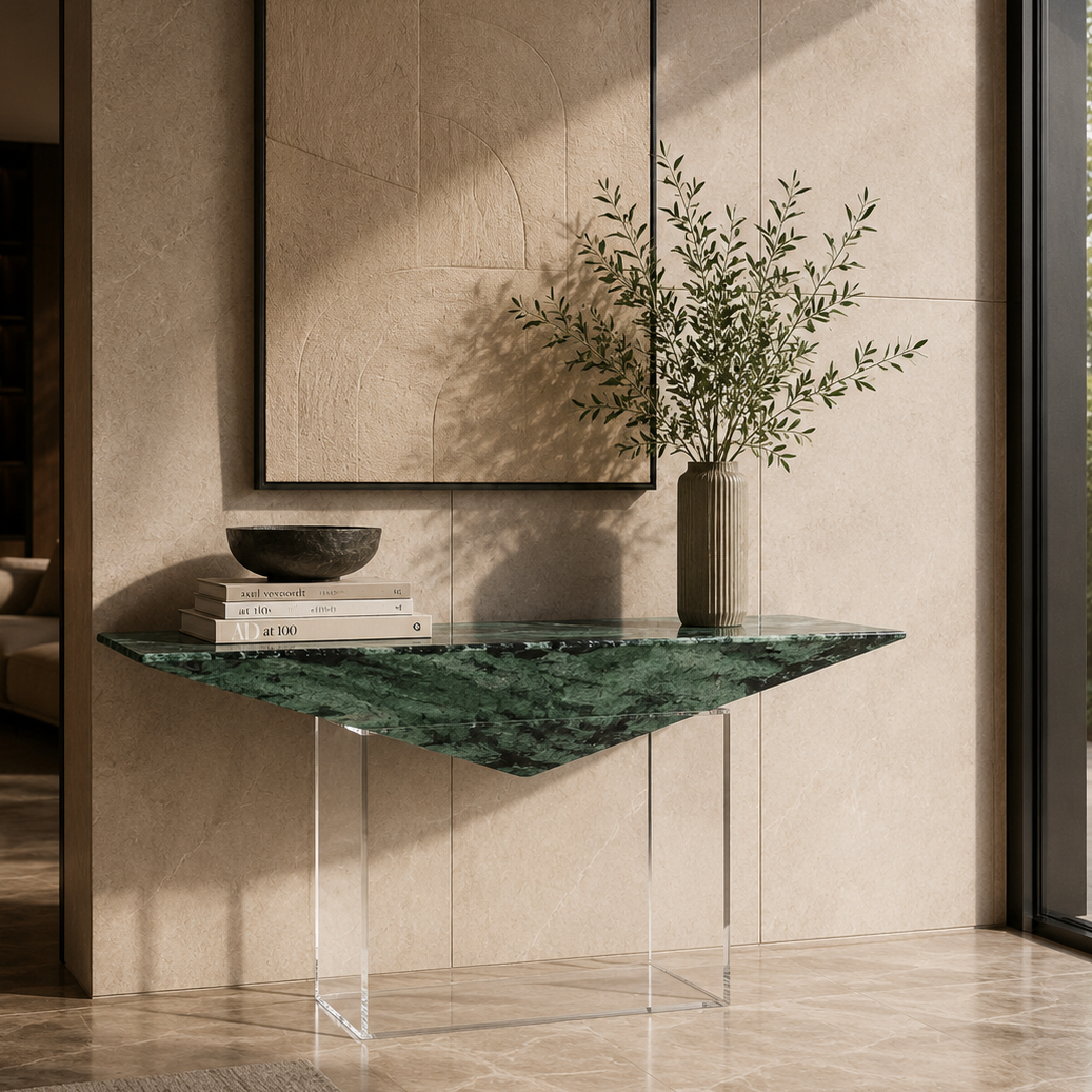 Marston Green Marble Console Table