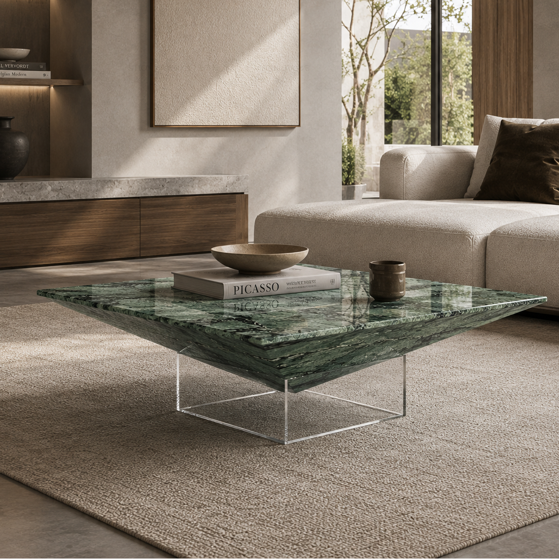 Marston Green Marble Square Coffee Table