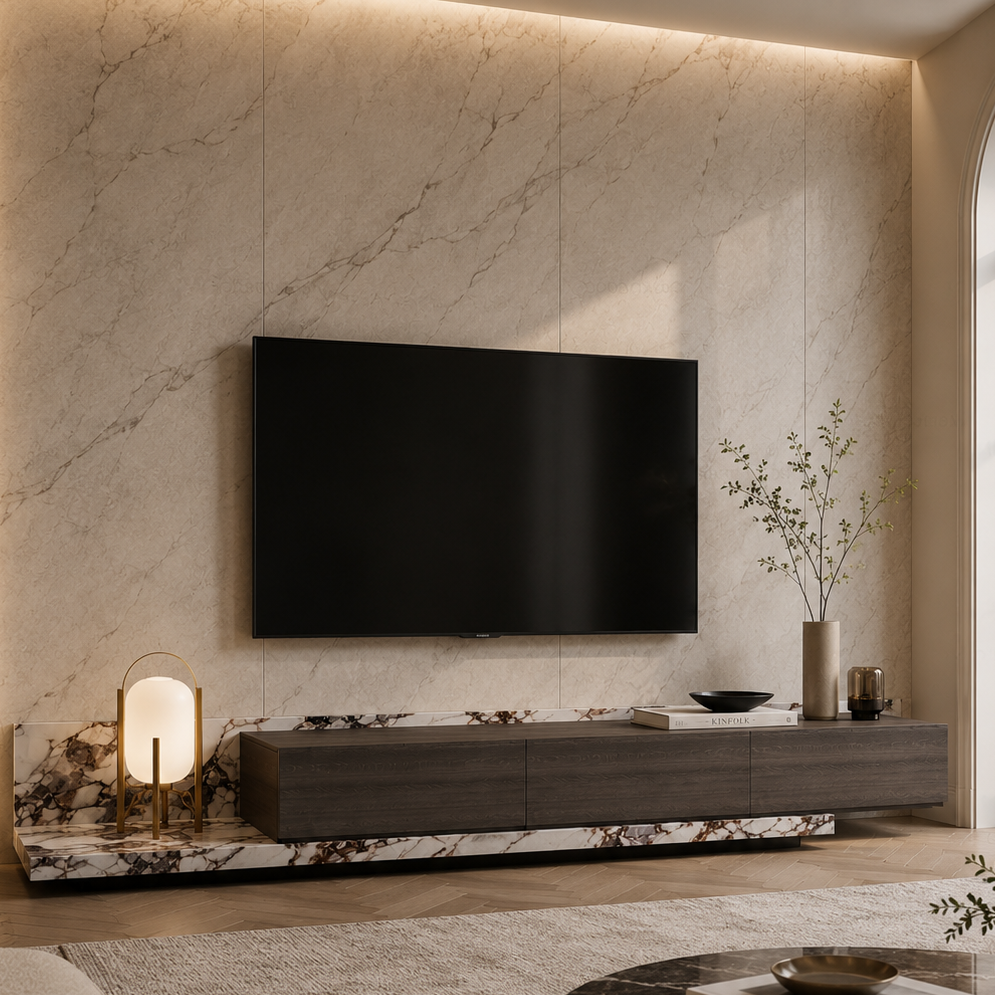 Connaught Marble & Wood TV Unit