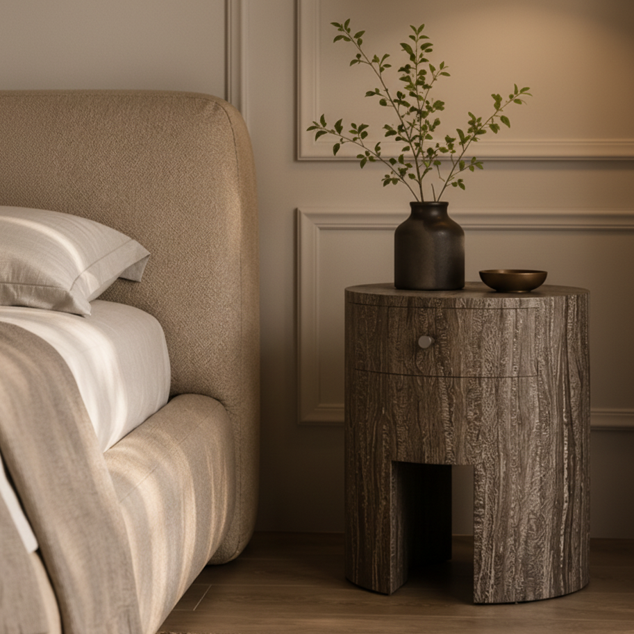 Portland Wood Bedside Table