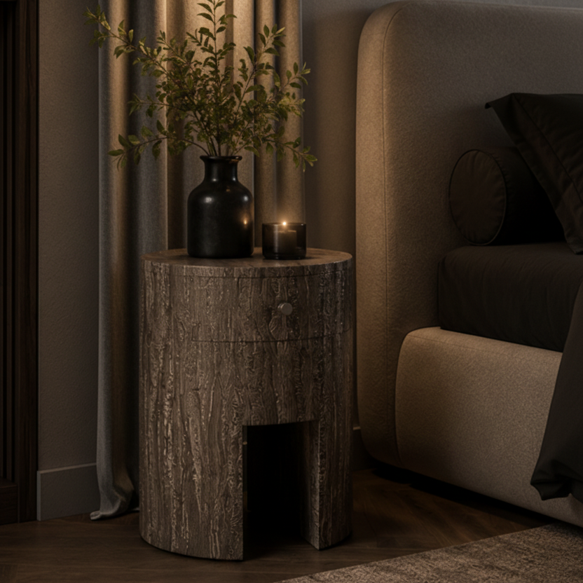 Portland Wood Bedside Table