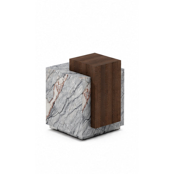 Mercer Marble & Wood Side Table