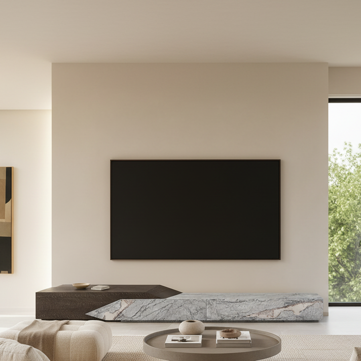 Mercer Marble & Wood TV Unit