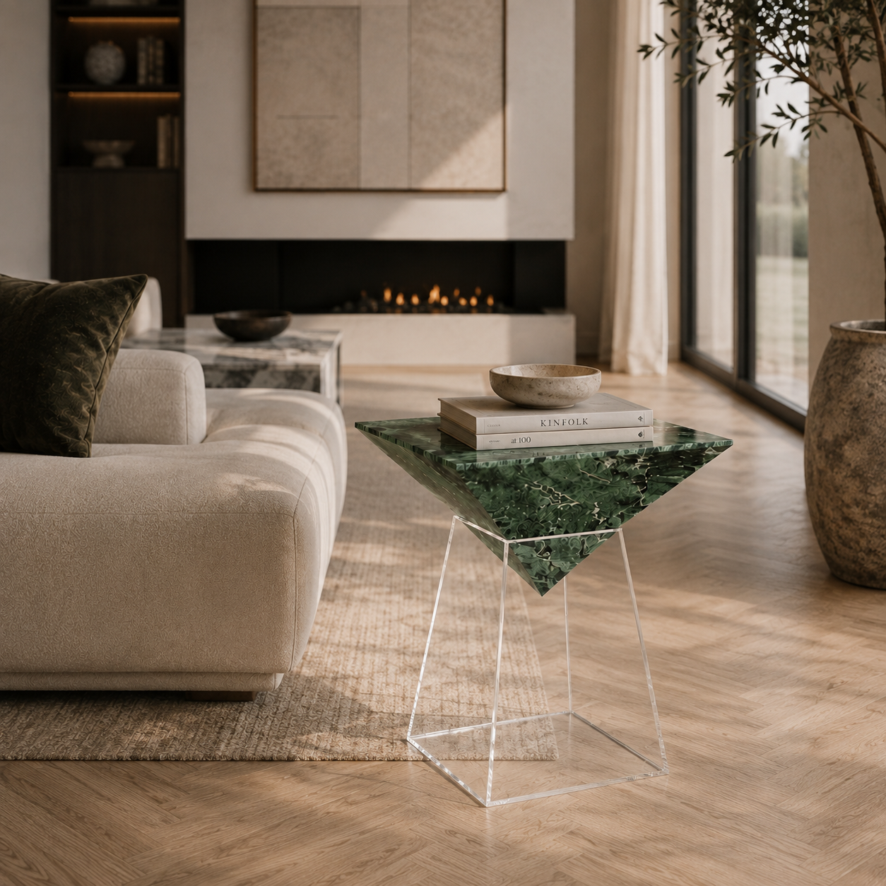Marston Green Marble Side Table