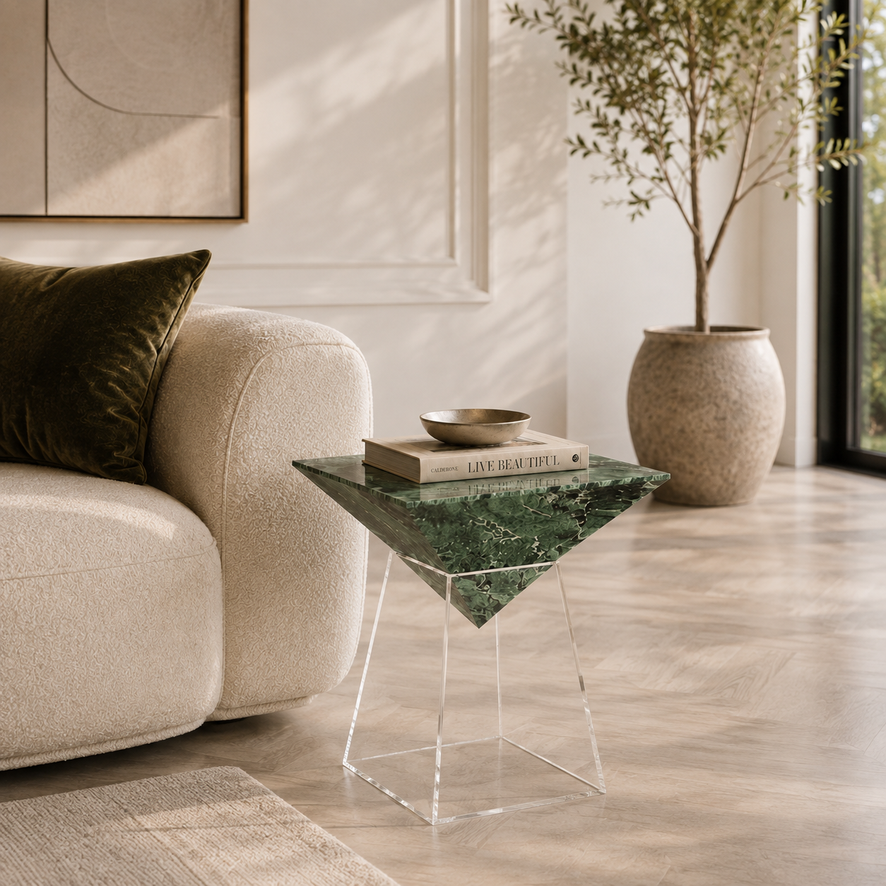 Marston Green Marble Side Table