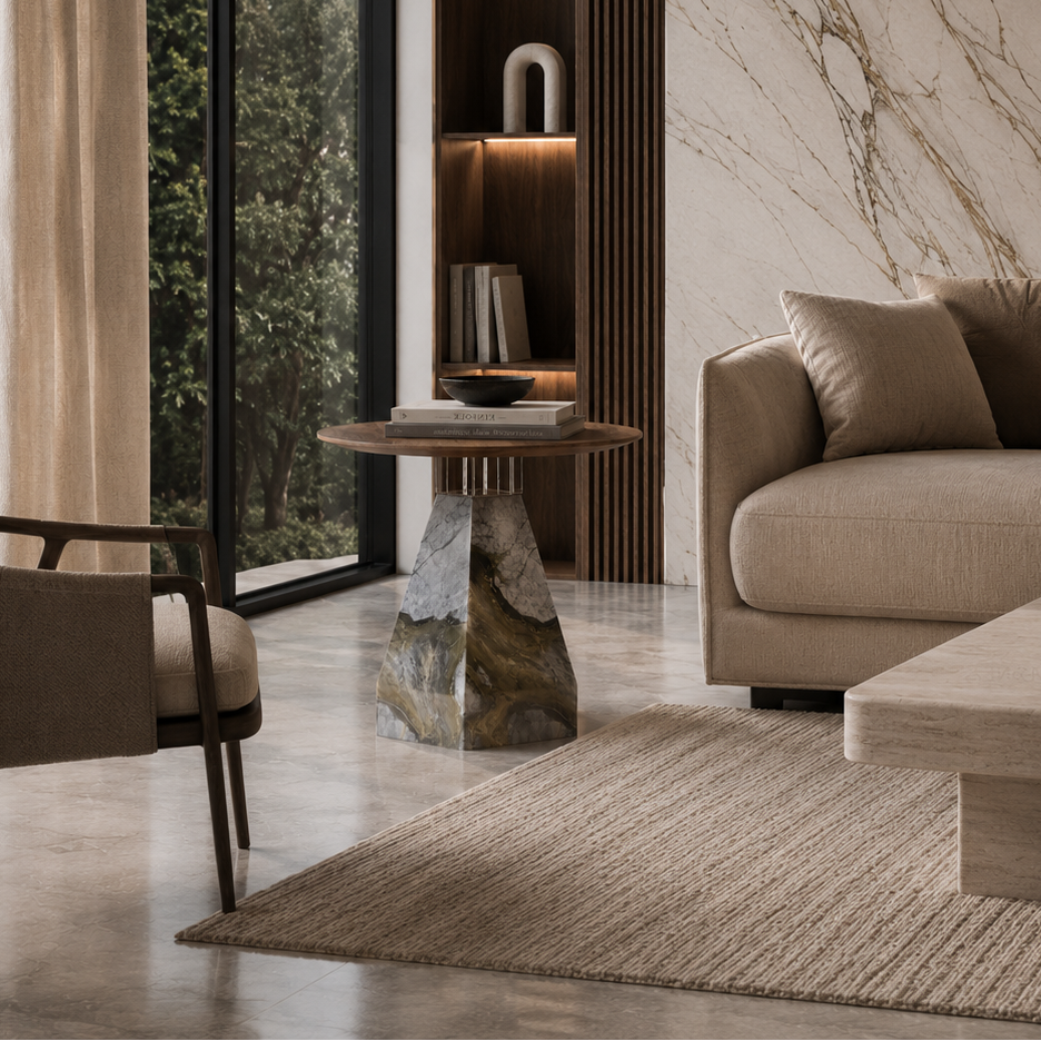 Savile Marble Side Table