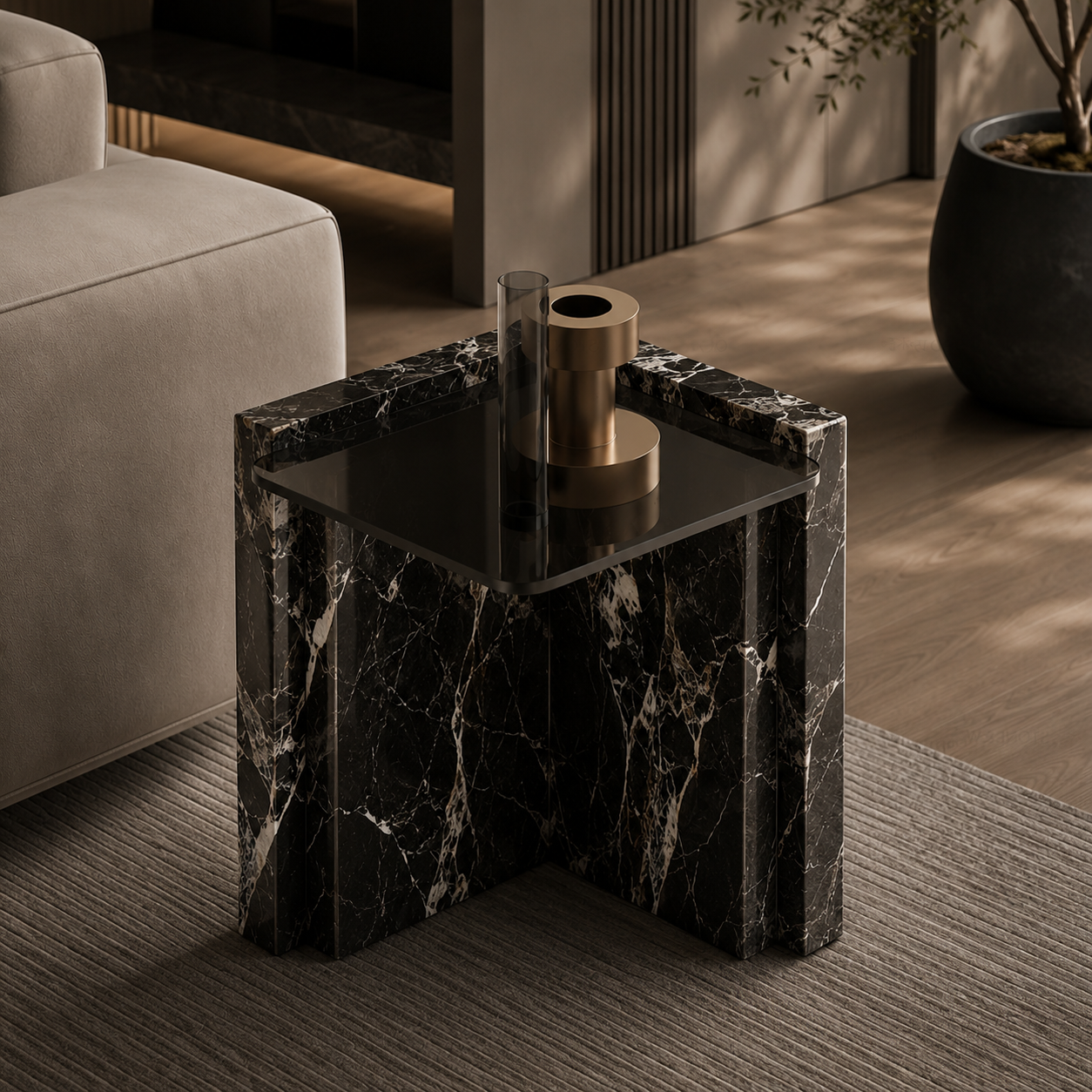 Ashburn Marble Side Table