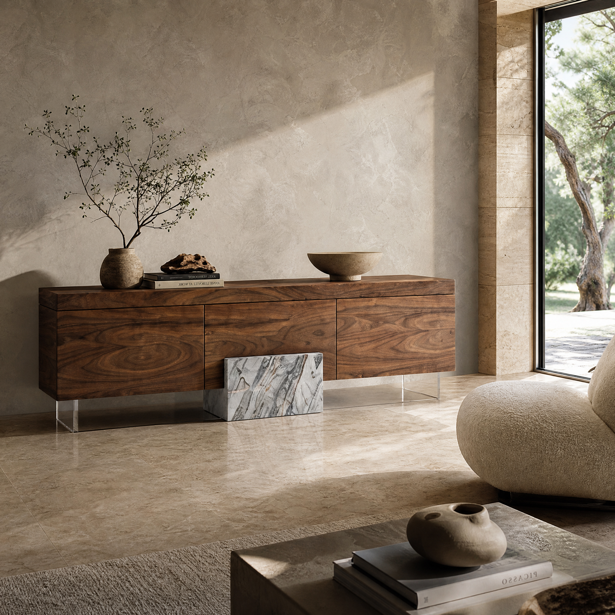 Tavistock Marble & Wood TV Unit