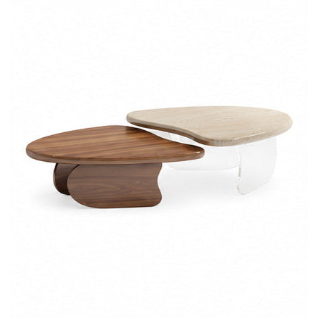 Albemarle Marble & Wood Coffee Table